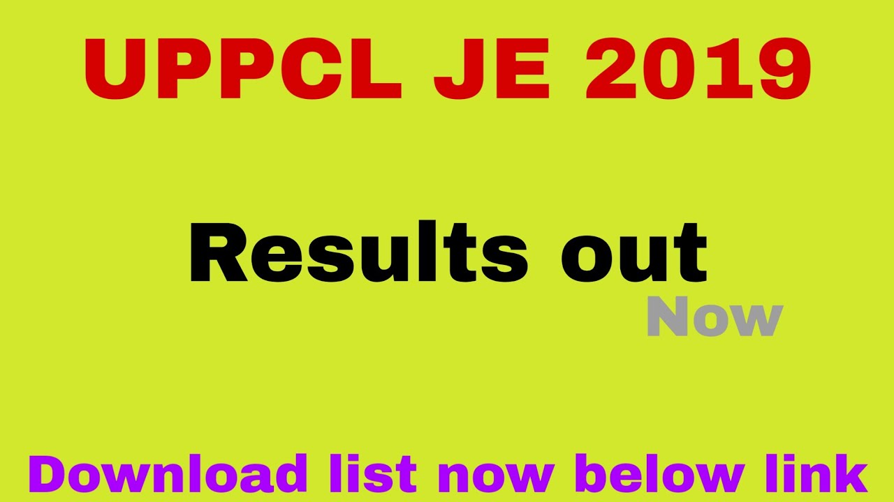 UPPCL JE 2019 final results out now