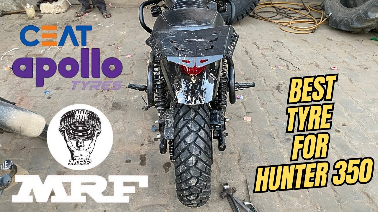 Finally - NEW REAR TYRE INSTALLED in RE HUNTER 350 | MRF | CEAT | APOLLO | 176/365 @BikeBone21