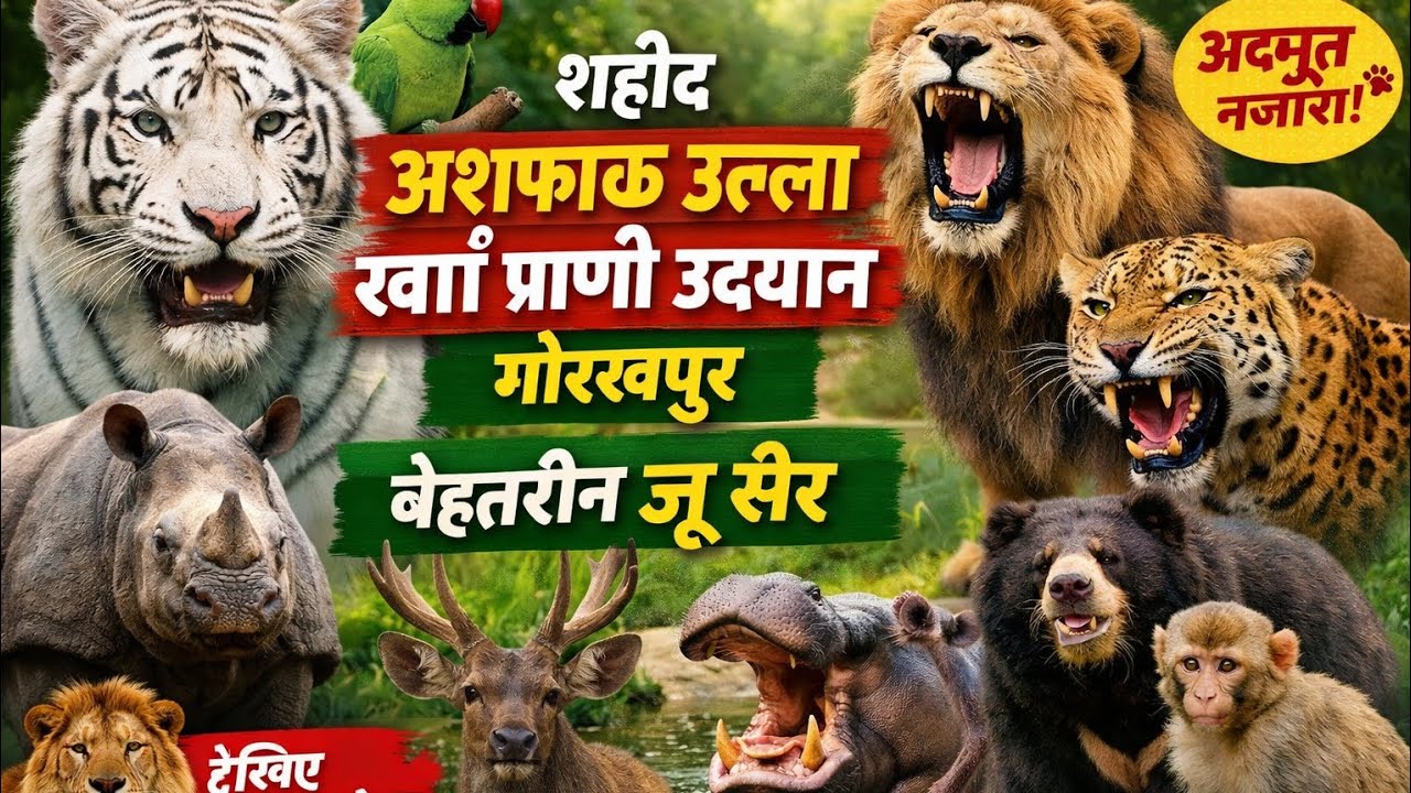 शहीद अशफ़ाक़ उल्ला ख़ाँ प्राणी उद्यान, गोरखपुर | बेहतरीन ज़ू सैर 🦁🌿