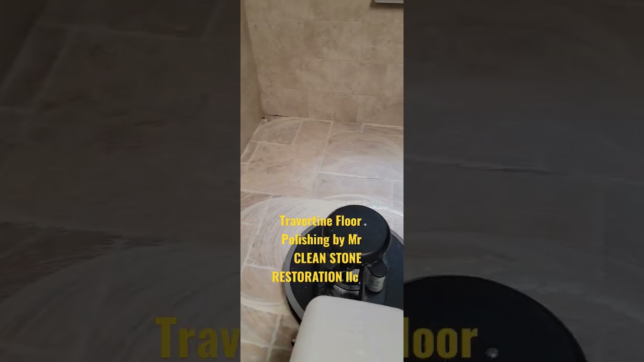 Travertine Floor Polishing full service by Mr CLEAN STONE RESTORATION llc..!!!