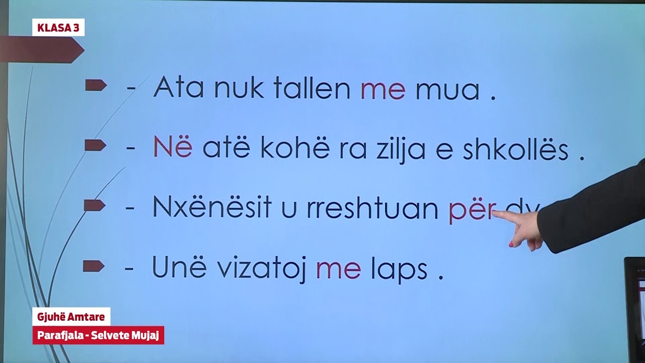 e Mesimi Klasa 3 - 3343 Gjuhë Amtare - Parafjala