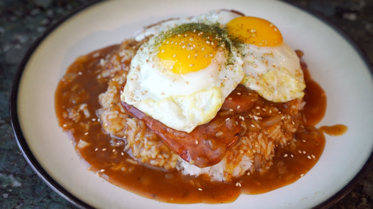 Hawaiian Loco Moco Recipe 🌺 Spam or Beef Patties [ASMR]