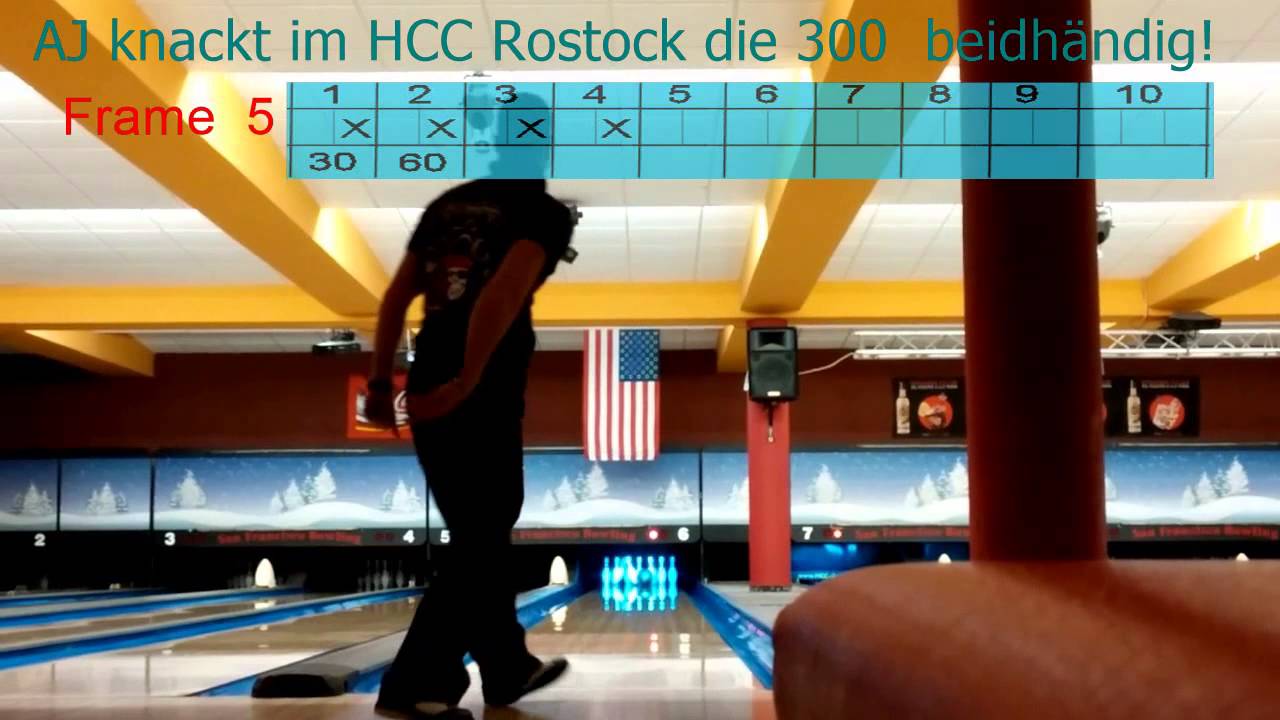 Bowling im HCC - beidhändig die erste 300 (kurz)