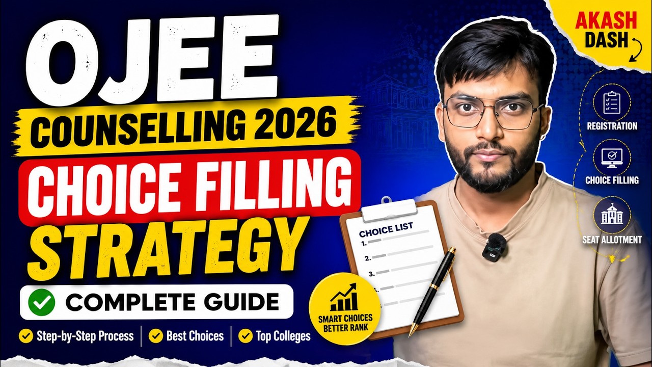 OJEE Counselling 2026 Choice Filling Strategy | Complete Guide