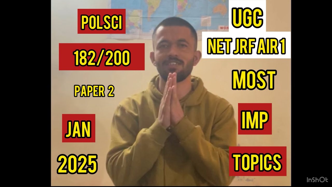 (AIR-1)How I scored 182/200 in PAPER 2 POL. SCI.|| MOST IMP TOPICS|| UGC NET 2025||
