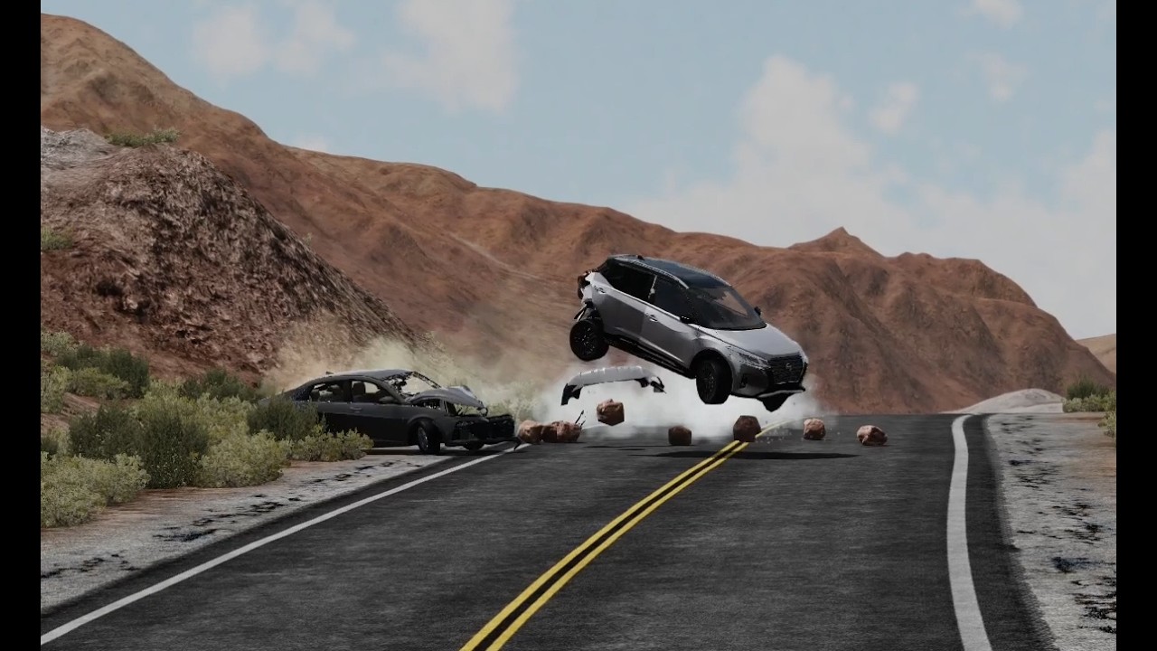 BeamNG Extrem and realistic traffic crashes