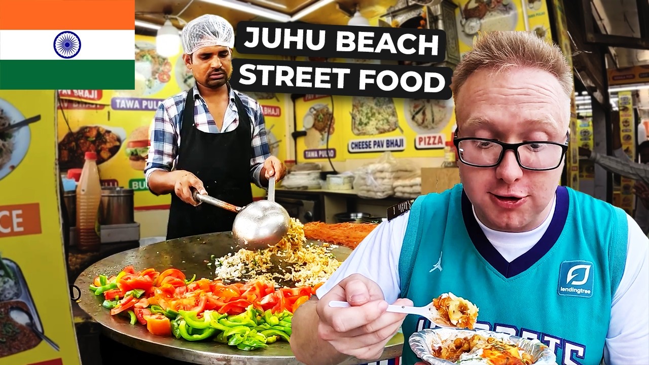 Rawdogging All the Street Food at Mumbai's Biggest Beach (India) 🇮🇳
