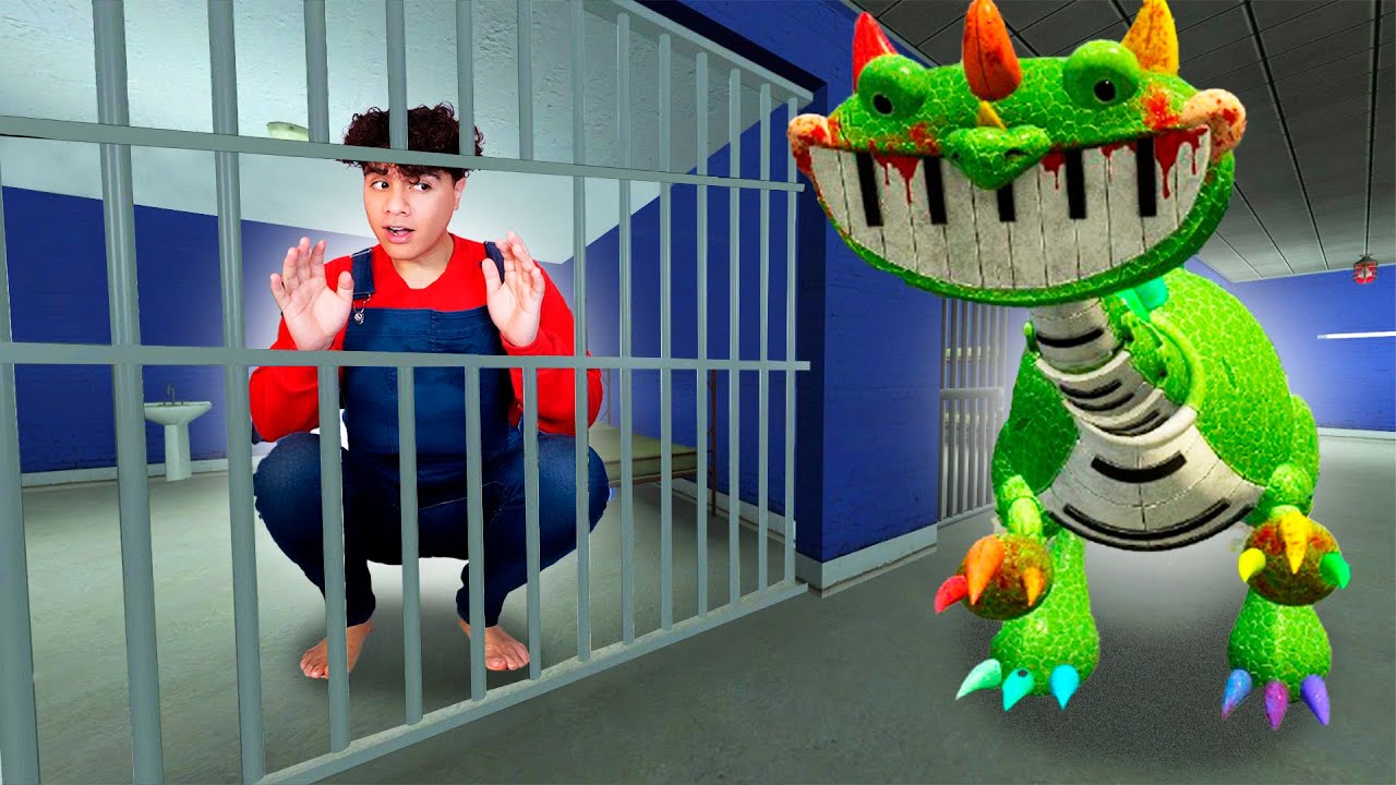 Escapando de la PRISION de PIANOSAURUS DE POPPY PLAYTIME 4