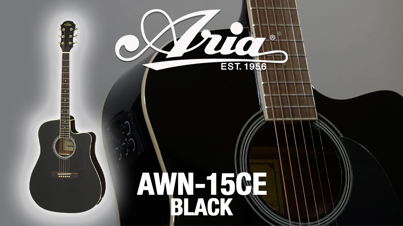ARIA AWN15CE-BK (Black) Acoustic Sound Review #AriaisBack #AriaAcoustic #AWN15 #AriaPro