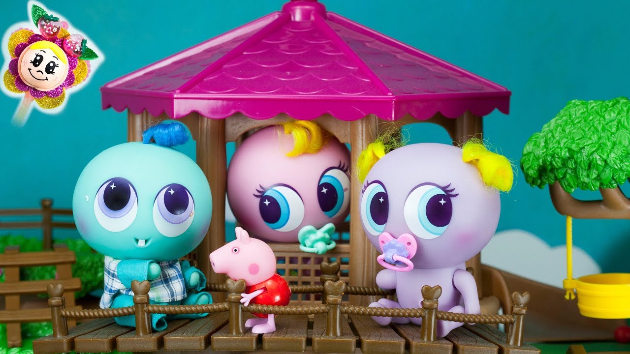 PEPPA PIG, LOS BÉBÉS PINYPON, Martina y sus KsiMeritos van a la casita del bosque de Michelle PINY
