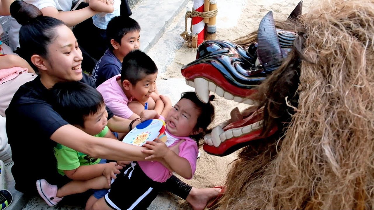 石垣島四カ字豊年祭2019　オンプール　各字で獅子舞・棒