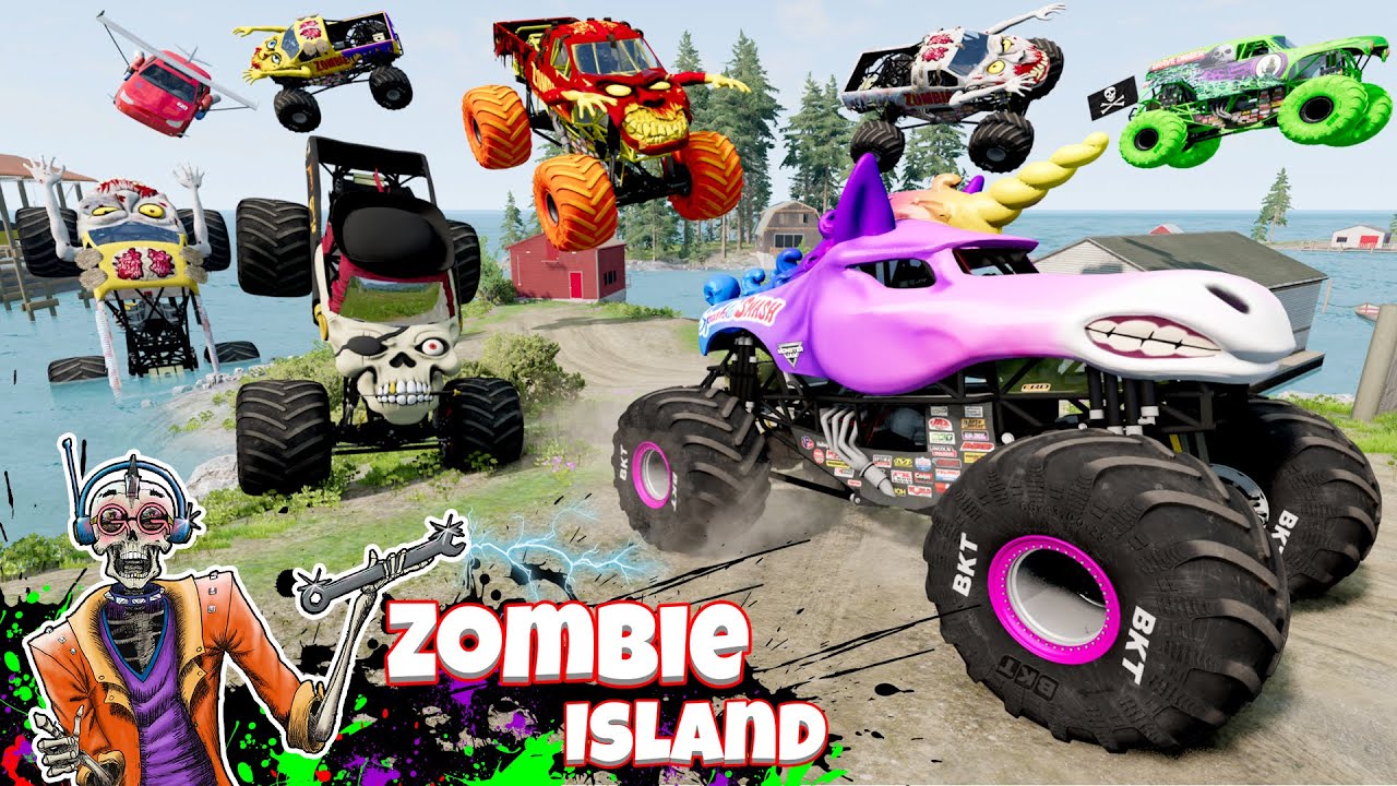 Monster Jam INSANE Zombie Island Adventure 3 | Racing, Freestyle, and High Speed Jumps