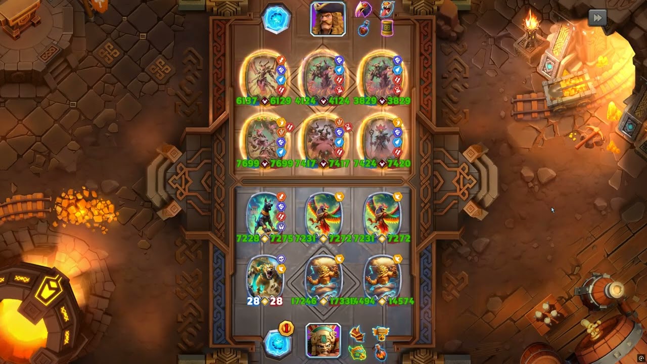 Arcane rush PvP arena Barmund Aztecs vs Demons