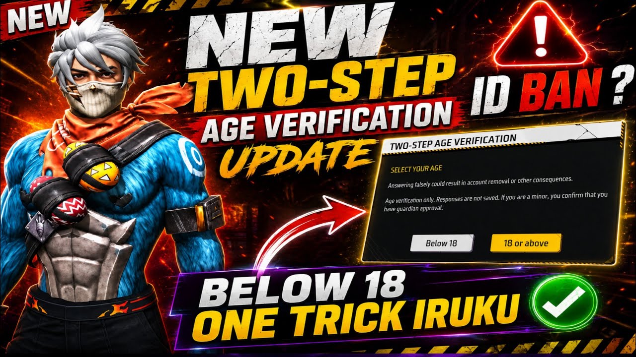 😍 NEW TWO-STEP AGE VERIFICATION UPDATE 😱 ID BAN? | TRICK FOR UNDER 18 PLAYERS 😍 FREE FIRE TAMIL