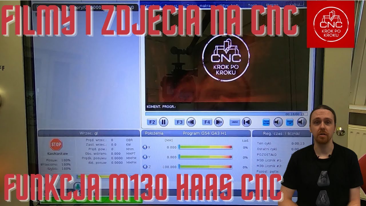 Zdjęcia, filmy i dokumentacja na sterowniku - jak użyć M130 na sterowaniu Haas NGC