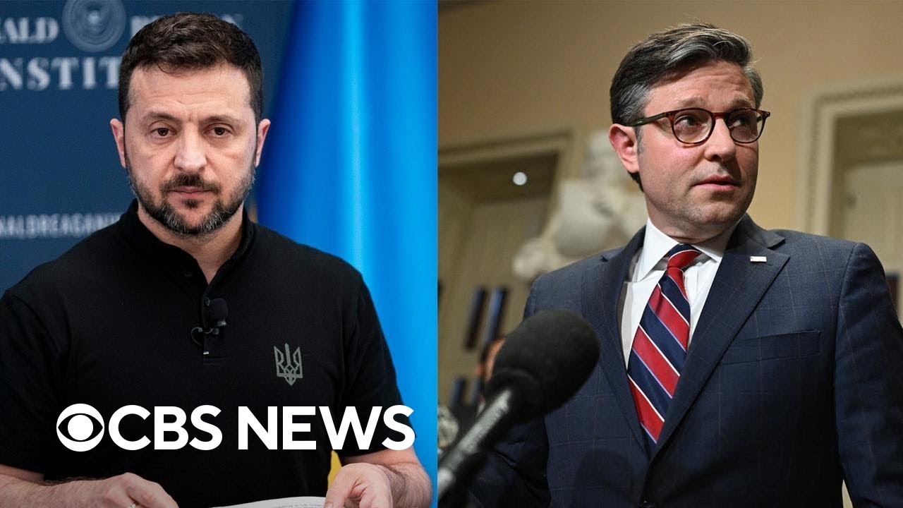 Zelenskyy meeting with House Speaker Mike Johnson about funding for Ukraine