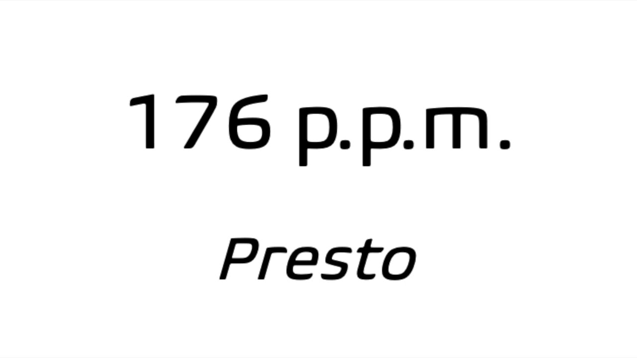Metrónomo 176 p.p.m.