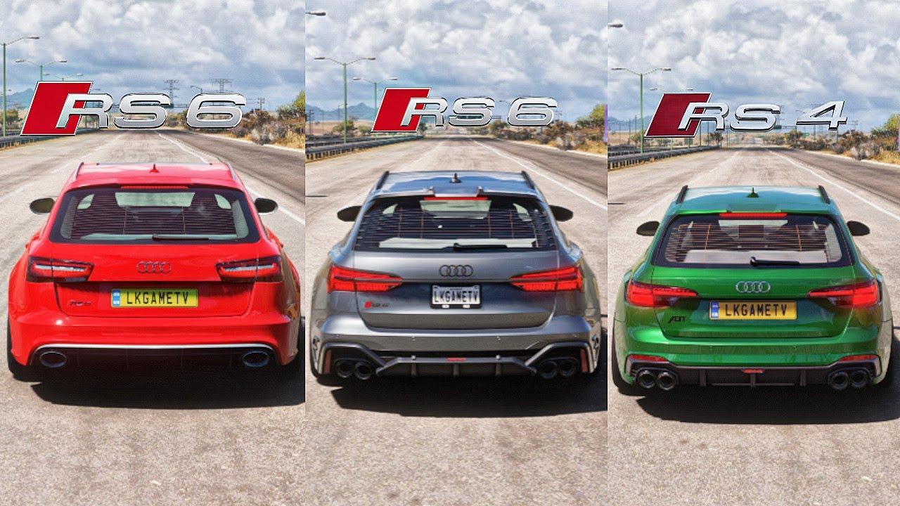 FH5 DRAG RACE - Audi Rs6 Vs Audi Rs 6 Avant Vs Audi Rs4 Avant