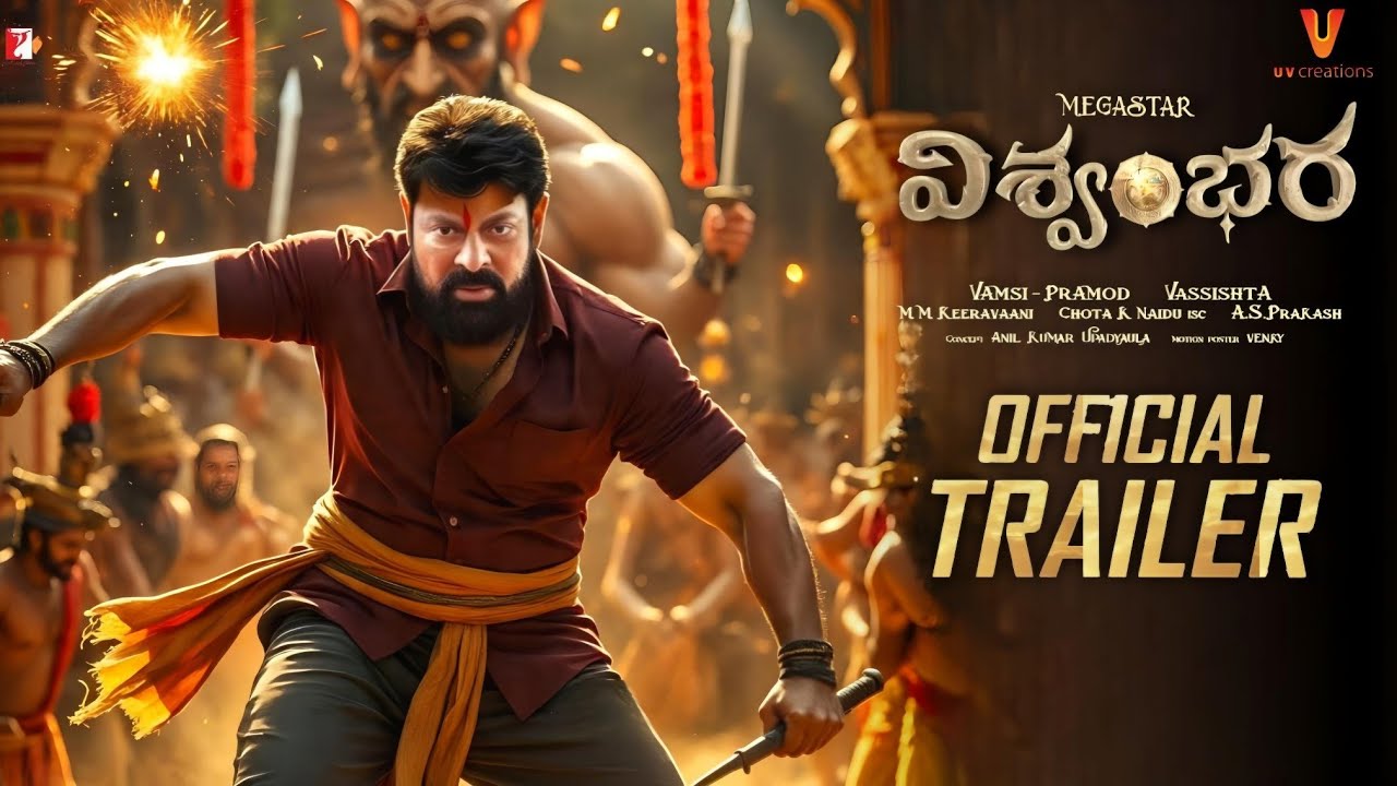 VISHWAMBHARA Official Trailer | Megastar Chiranjeevi | Trisha Krishnan | Vassishta | MM Keeravaani