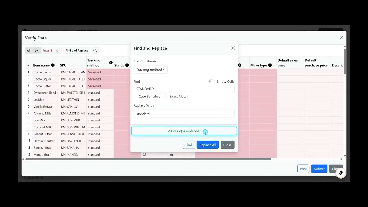 How to use the import wizard for item data uploads