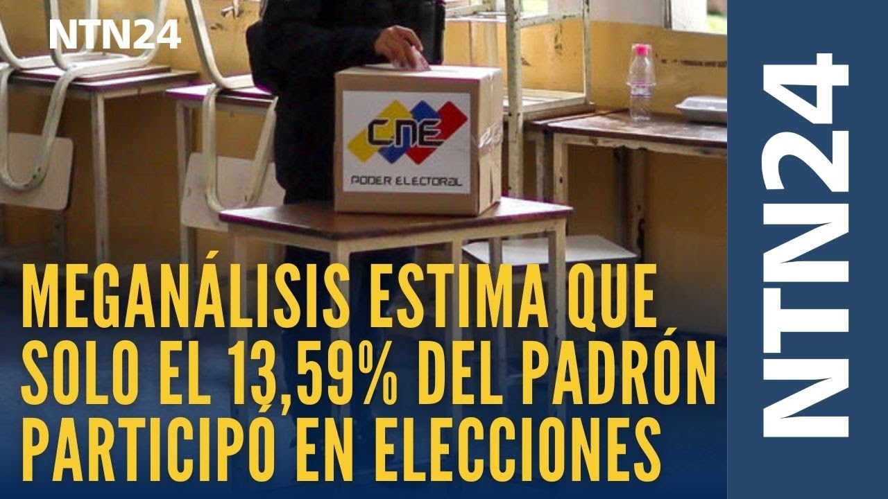 Encuestadora Meganálisis estima que solo el 13,59% del padrón participó en elecciones de Venezuela