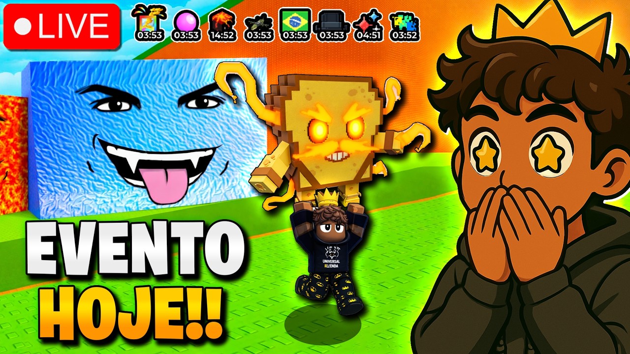 EVENTO FUJA do TSUNAMI para BRAINROTS HOJE 🧡 NOVOS BRAINROTS NA ATUALIZAÇÃO -  ROBLOX 🔴 TEUX AO VIVO