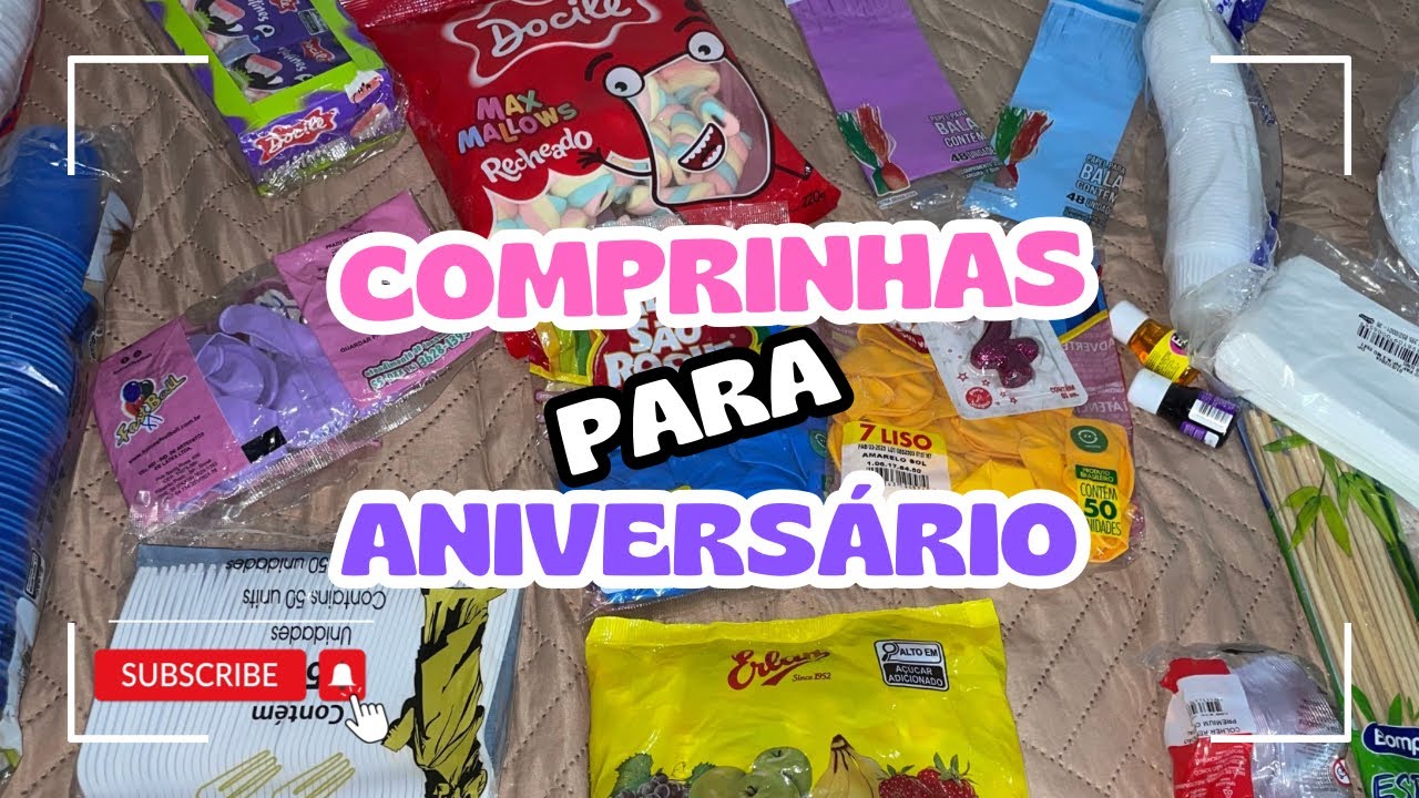 COMPRAS PARA FESTA DE 2 ANOS DA SAFIRA  🎉