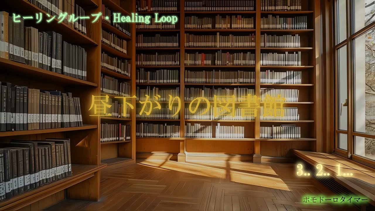 【ヒーリング ループ/Healing Loop】昼下がりの図書館 — シンセパッドで集中 癒し うっとり 夢音安眠 森撫心寝 瞑想快楽 BGM MV