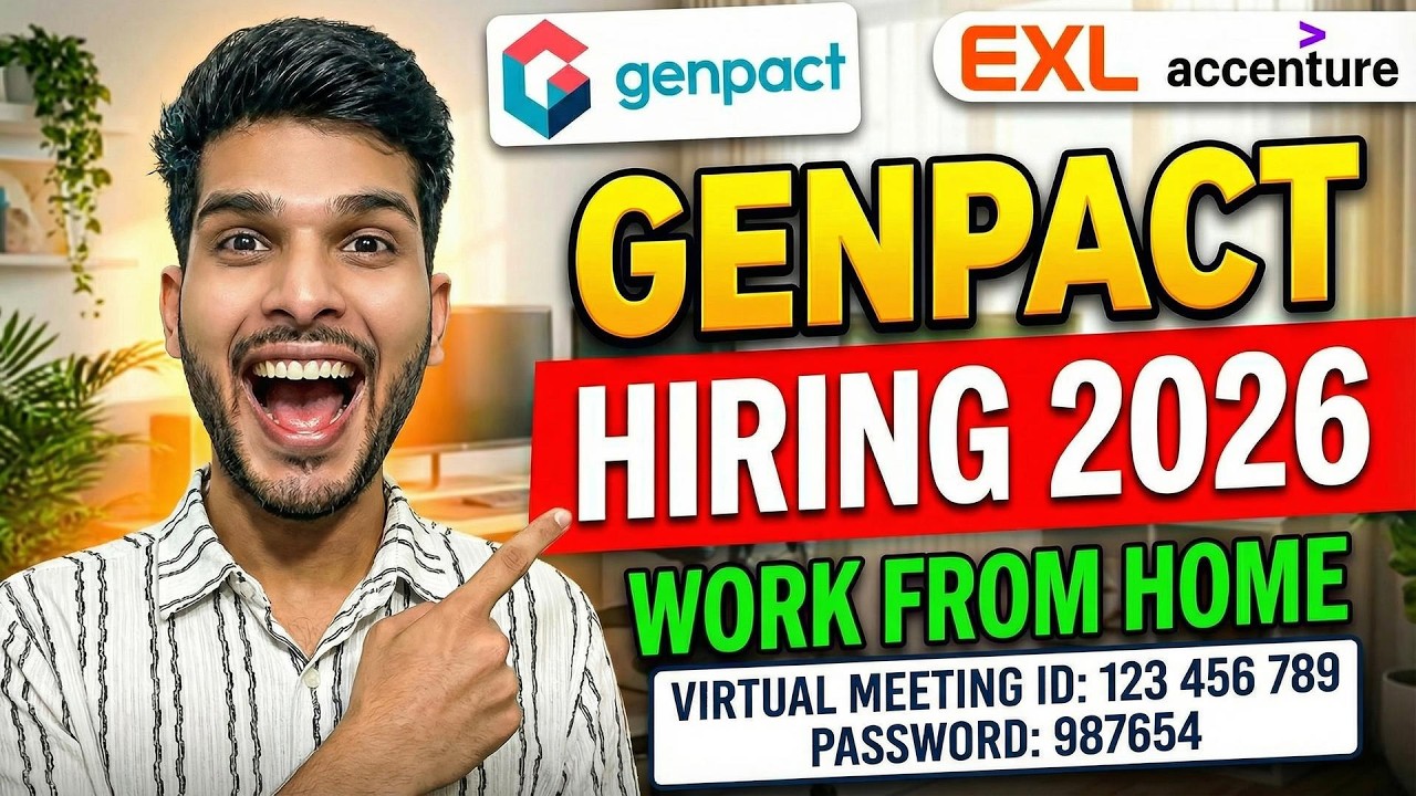 Genpact Virtual Hiring 2026 🥳 | EXL Company | Accenture | Work From Home | The Ravi Vlogs