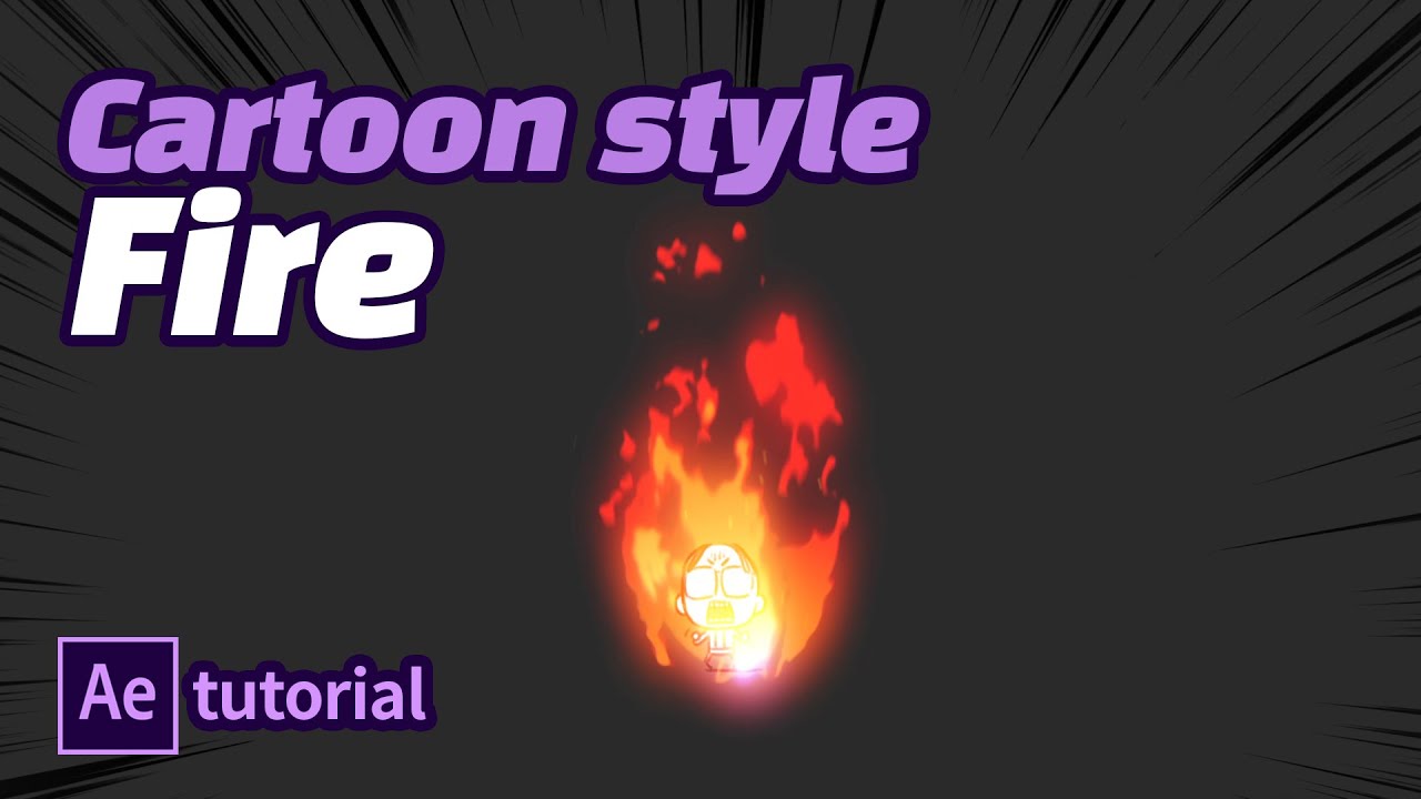 2D Cartoon style Fire (no plugin) : After effects tutirial