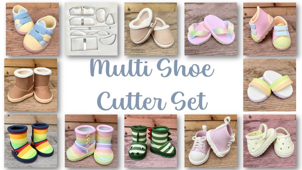Multi shoe cutter set for boots, wellies, wellington boots, crocs, baby shoes, slippers