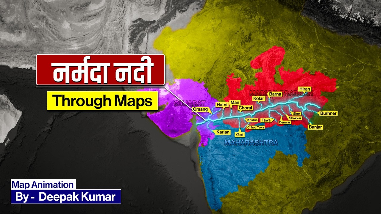 Narmada River Explained | Origin, Tributaries, Dams & Complete Geography