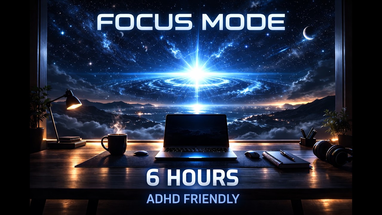Focus Mode 6 Hours 🚀 Deep Work Music for Extreme Concentration | ADHD Friendly | Space Ambient