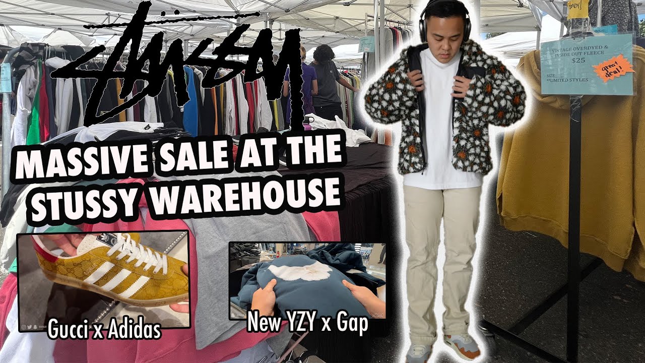 STUSSY WAREHOUSE SALE | GUCCI X Adidas | NEW Yeezy gap Colorway Shopping Vlog