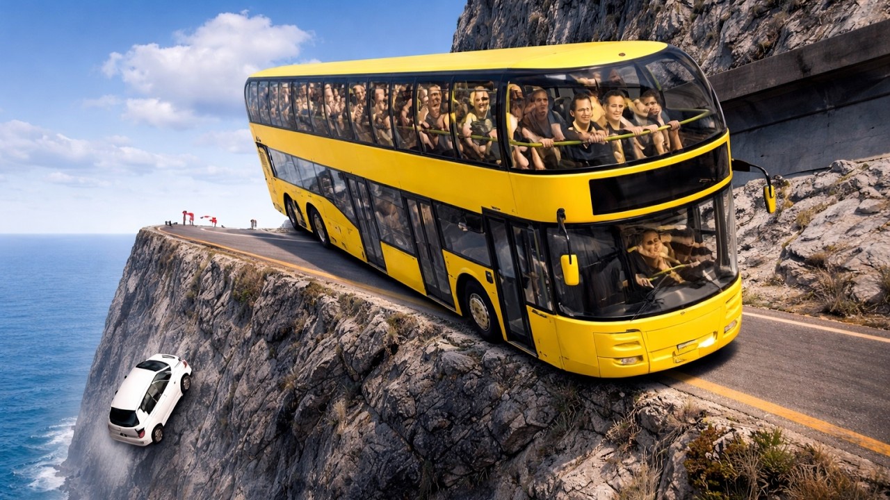 Fully Loaded Bus On Cliff Of Death 😱💥 | High Risk Ride | BeamNG.drive