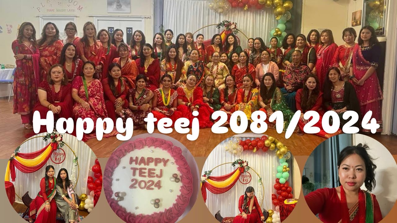 Uk ma Teej party with didi,bahini  2081/2024 #06 #love #red #festival #nepal #uk