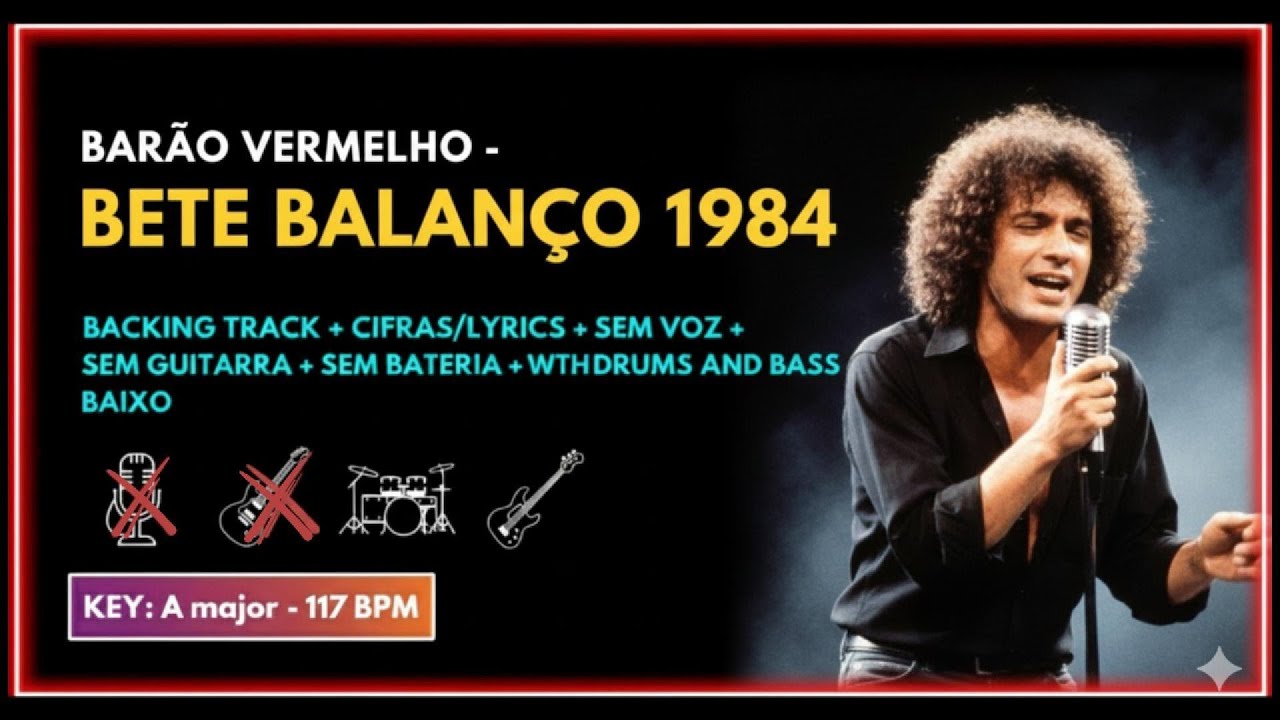 Bar&atilde;o Vermelho - Bete Balan&ccedil;o (PLAYBACK COM CIFRA, Sem Voz, sem guitarra) | #cifras #tablaturas