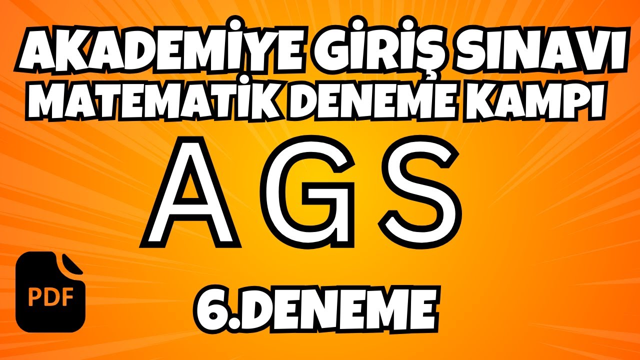 AGS MATEMATİK DENEME KAMPI | 6. DENEME #ags