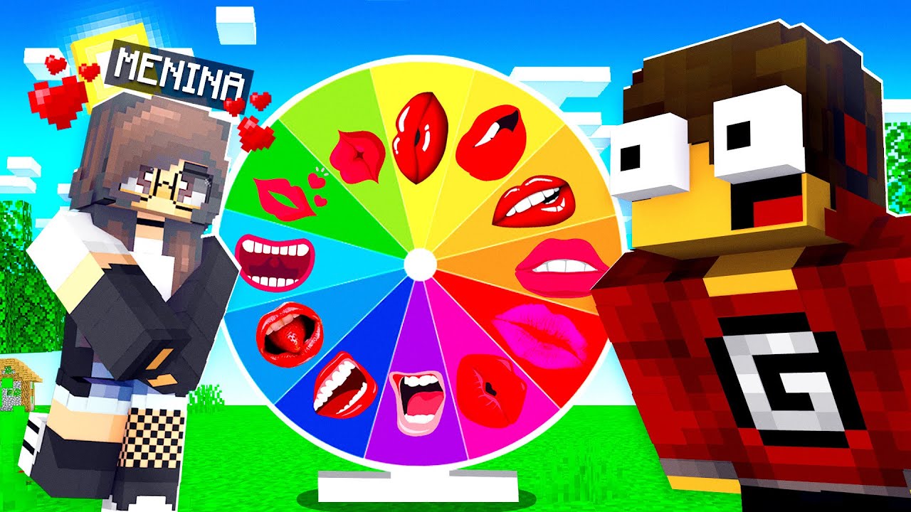 ROLETA DO BEIJO no MINECRAFT! *ELA ME BEIJOU?* ✭ Guihh ✭