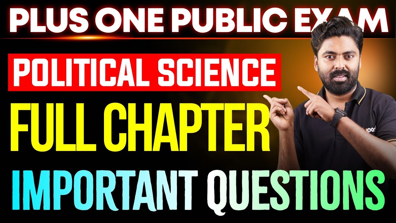 Plus One Public exam | Political Science | Full chapter important questions | Eduport Plus One