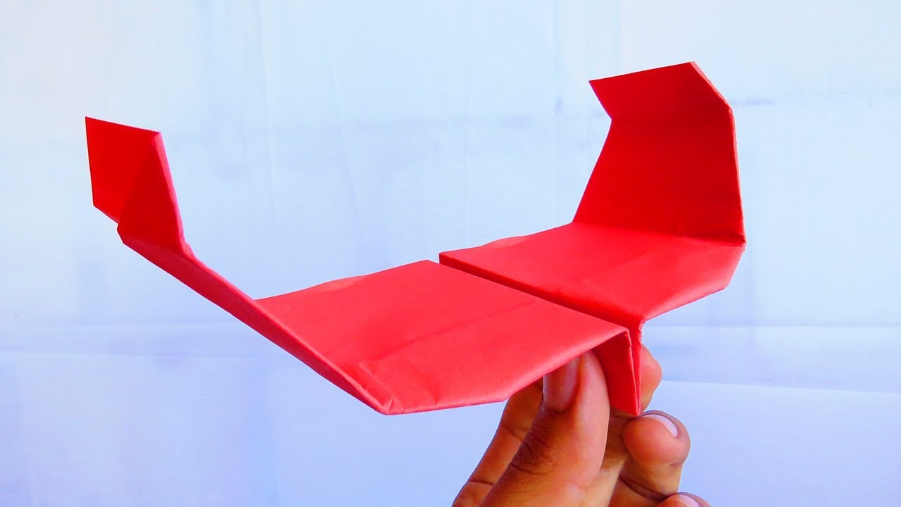 Como Hacer un Avión de Papel que Vuela Muy Bien y Mucho - SUPER ALA - Paper Airplane