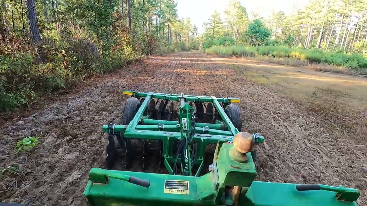 John Deere 5075E discing 2025 food plots