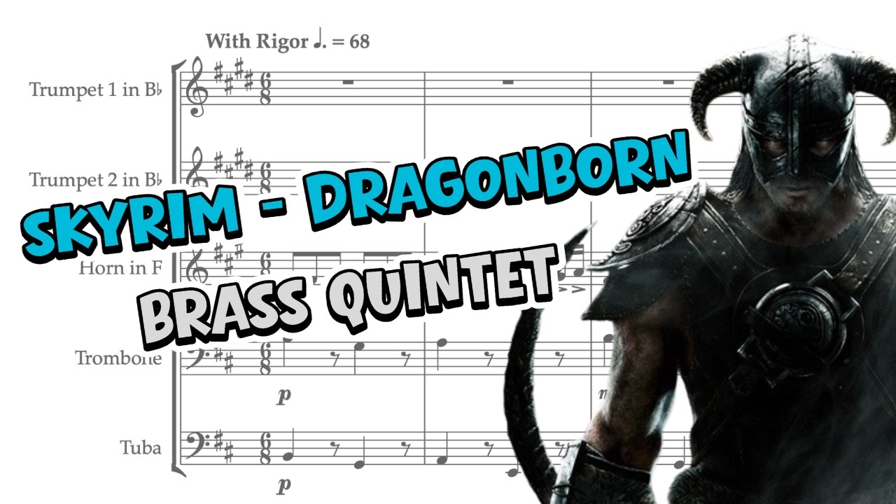 Skyrim - Dragonborn (Main Theme) for Brass Quintet