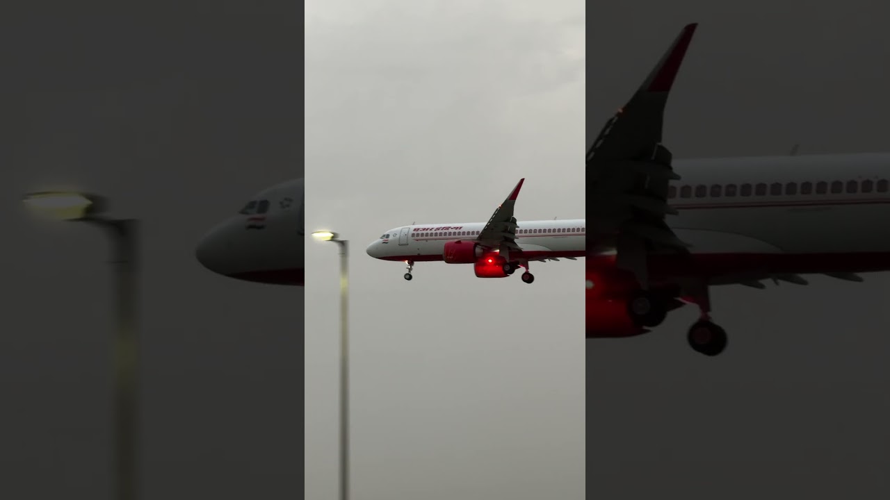 #AirIndia Airbus A320neo landing at Delhi #planespotting #aviation