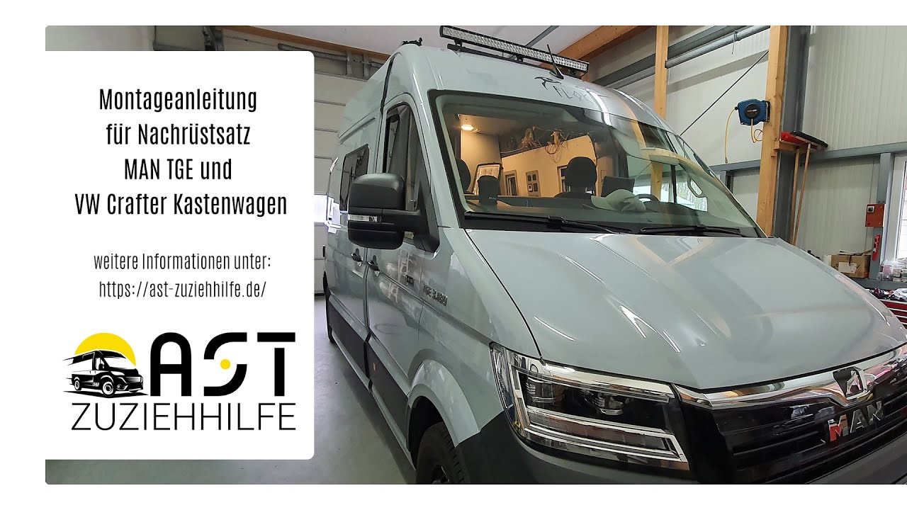 Nachrüstsatz - AST-Zuziehhilfe Montageanleitung für MAN TGE und VW Crafter Kastenwagen ab 10/2018