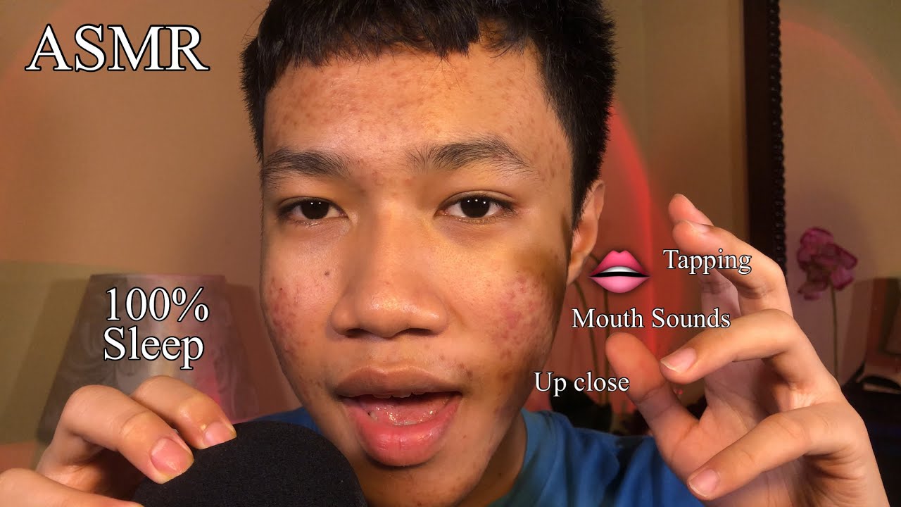 ASMR Up Close Mouth Sounds And Tapping