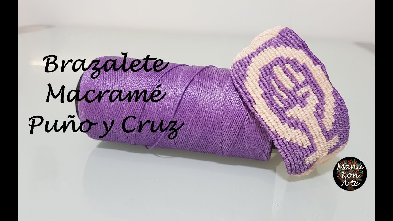 DIY Tutorial Brazalete de Macramé Puño y Cruz - Símbolo Feminista