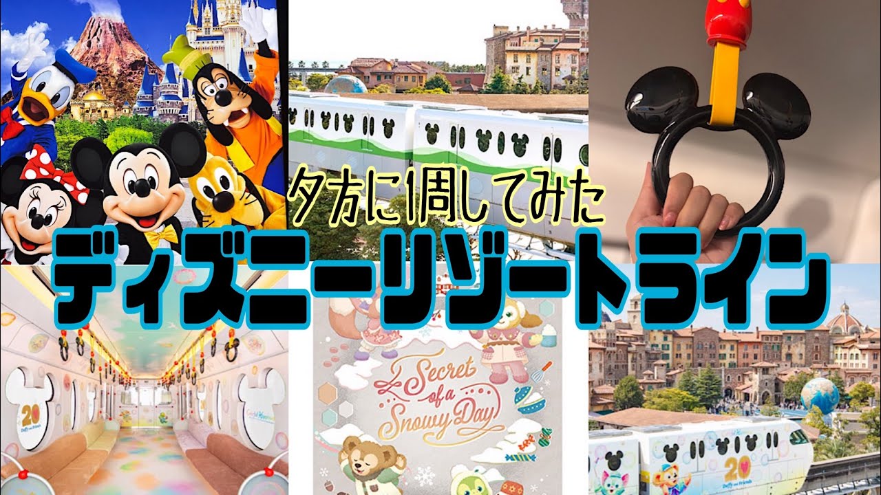 【ディズニー】夕暮れのディズニーリゾートラインで最前車両から夜景を満喫🌆夢の国を空から旅するような絶景ループ🚋💫光と魔法の1周トリップ✨