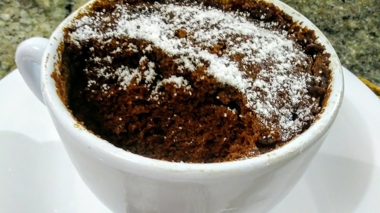 FA&Ccedil;A UM BOLO DE CHOCOLATE EM 4 MINUTOS - NA CANECA E NO MICROONDAS