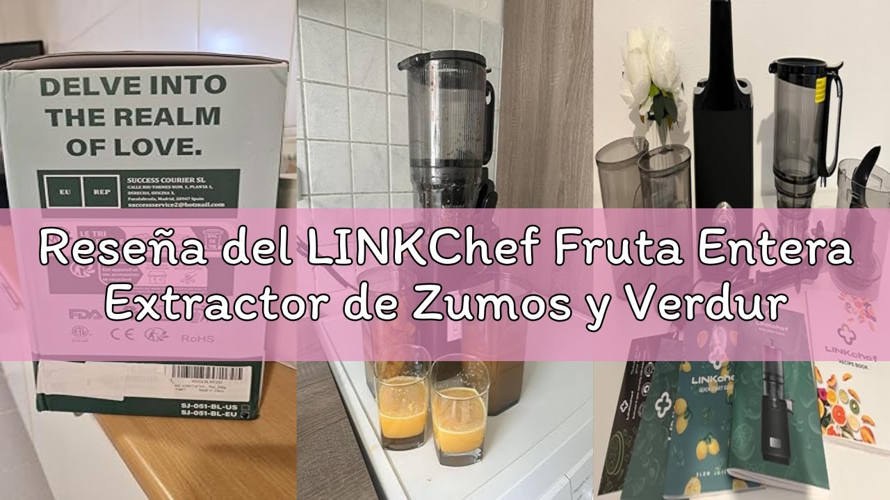 Reseña del LINKChef Fruta Entera Extractor de Zumos y Verduras, 130mm Calibrey 1,8L Licuadora Prensa